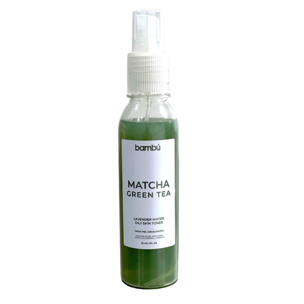 Tonificante facial Matcha Green Tea para piel grasa/mixta astringente con witch hazel 100 mL