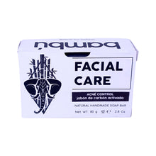 Jabón facial para piel grasa/mixta Acne Control con carbón activado y tea tree oil 80 gr.